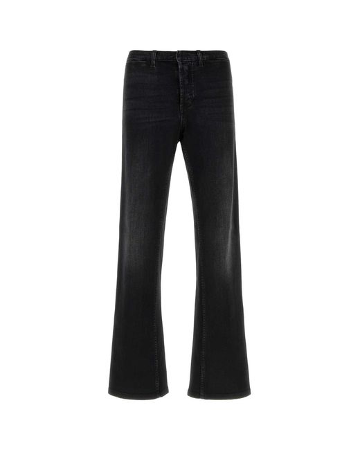 Gucci Black Flared Mid Rise Jeans