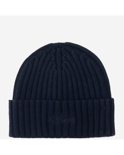 Mc2 Saint Barth Wool Blend Mütze mit Logo in Blue für Herren