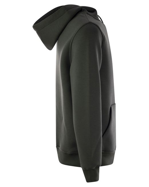 K-Way Black Lightweight Scuba Hoodie Sweatshirt for men