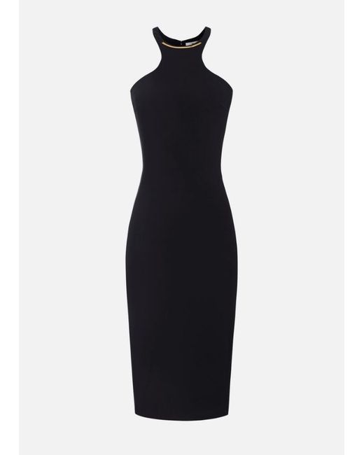 Elisabetta Franchi Blue Dress With Jewel Detail