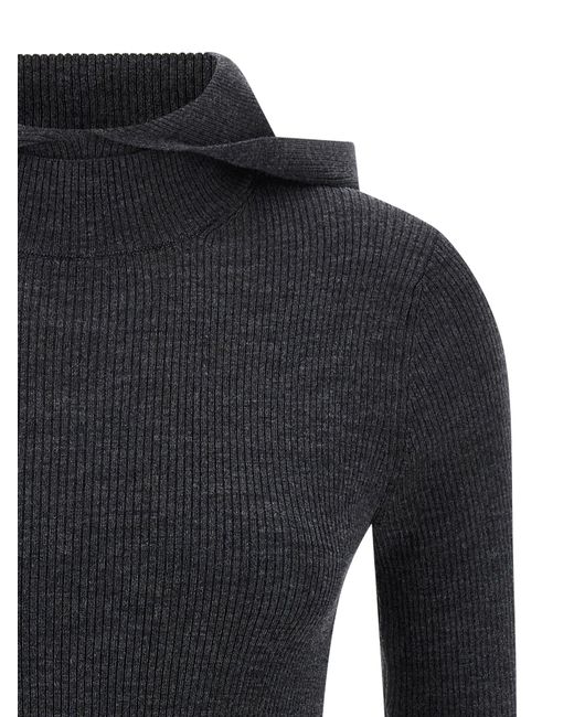 P.A.R.O.S.H. 'leila25' Sweater Met Capuchon in het Black