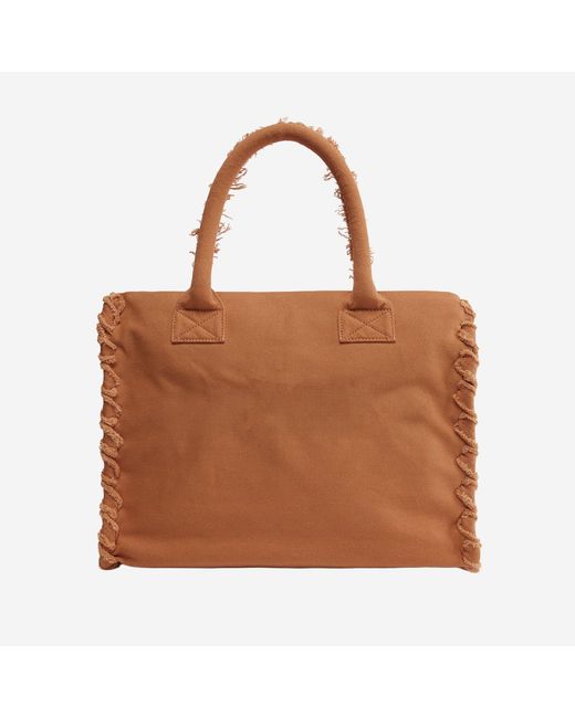 Pinko Brown Shopper Bag Cotton