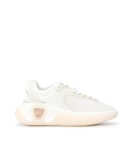 Balmain White B-runner Sneakers