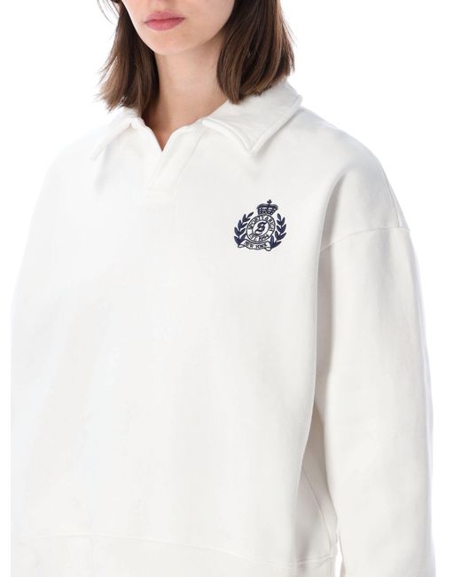 Sporty & Rich White New York Polo Sweatshirt