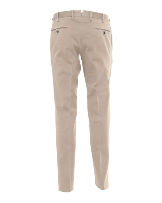 PT01 Natural Slim, Flat Front, Diagonal Pockets And
