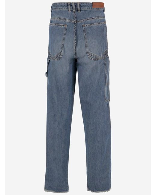 DARKPARK Blue Cotton Blend Jeans for men
