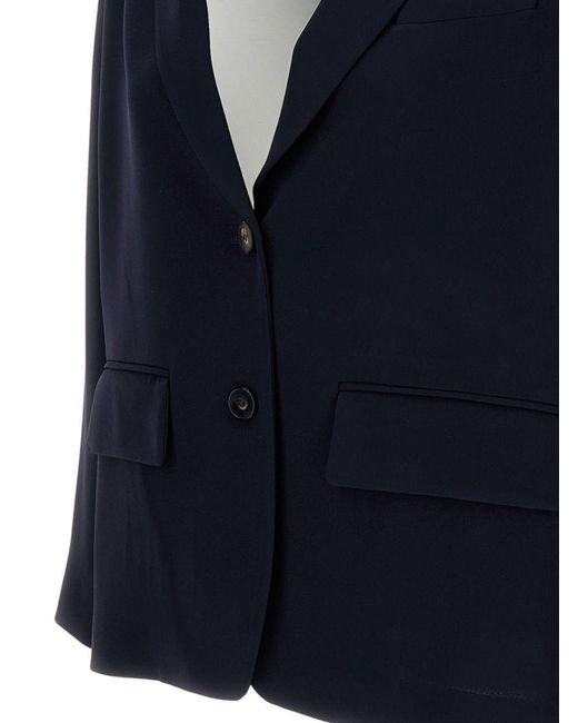 Alberto Biani Blue Single-Breasted Blazer Jacket