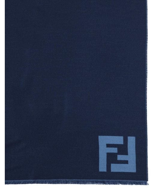 Fendi Blue Sciarpa