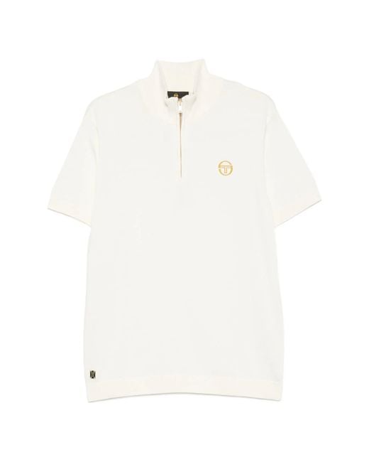 Sergio Tacchini White Daytone Knit Ss Polo