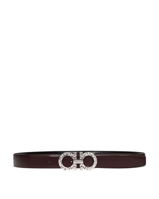 Ferragamo Black Belt Leather/Copper