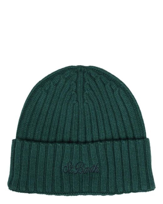 Mc2 Saint Barth Green Ribbed Hat