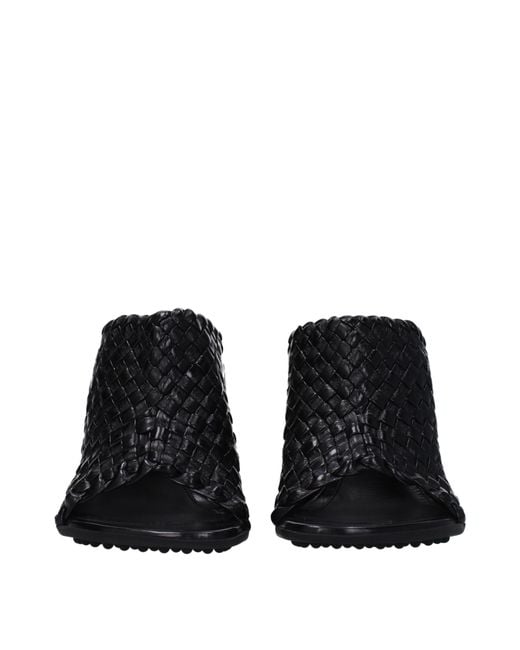 Bottega Veneta Black Atomic Sandals Leather