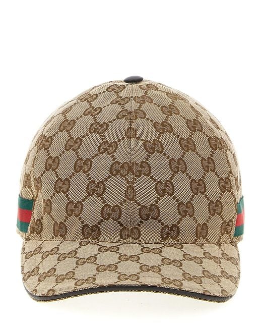 Gucci Natural 'Gg Supreme' Cap