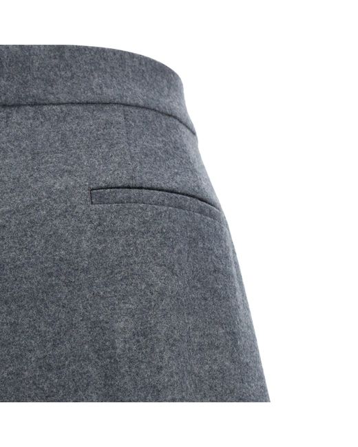 Jil Sander Blue High-Waisted Tailored Wool Pants for men