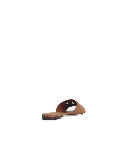 Dolce & Gabbana White Leather Slipper