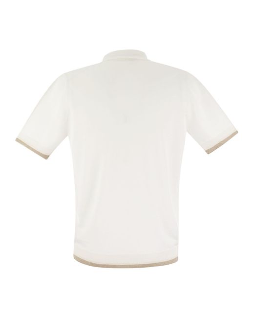 Jersey de lino y hilo de algodón Peserico de color White