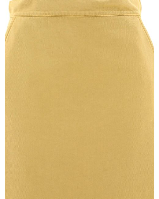 "Denver" jupe gabardine en forme droite Max Mara en coloris Yellow