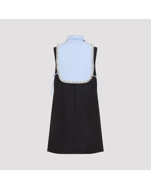 Mini-robe Prada en coloris Black