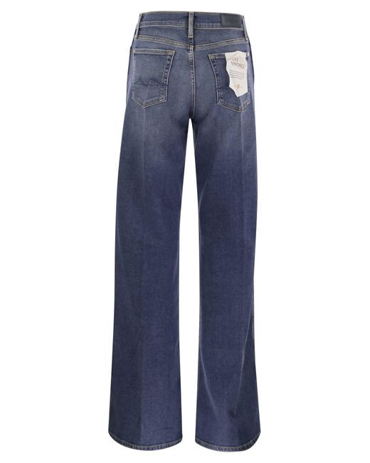 7 For All Mankind Blue 7 für alle Mensch -Lotta -Luxus -Vintage -Jeans mit hoher Taille