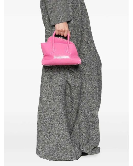 The Attico Pink Leather Tote Bag