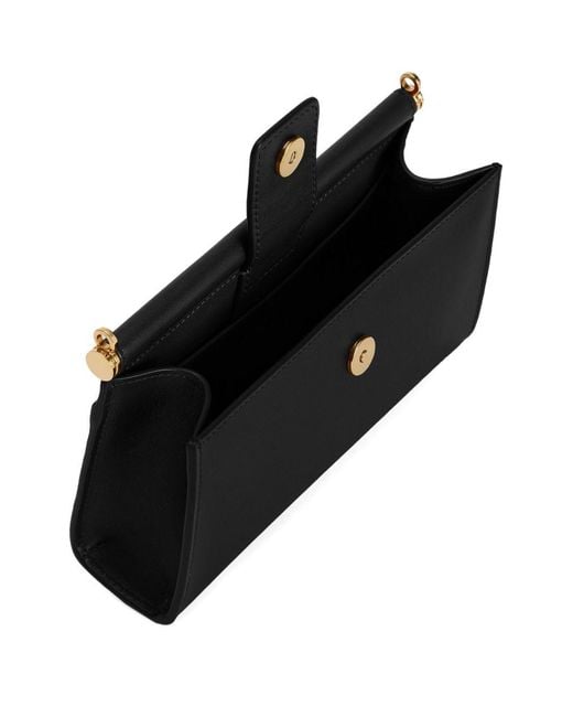 Dolce & Gabbana Black Leather Phone Bag
