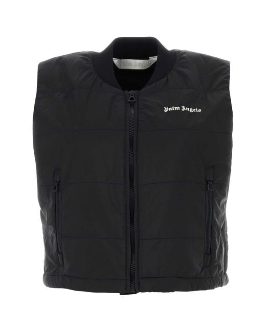 Palm Angels Black Nylon Vest