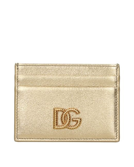 Dolce & Gabbana Metallic Document Holder Leather