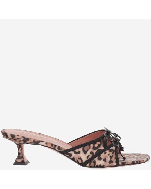AMINA MUADDI Brown Eleonora Silk Sandals