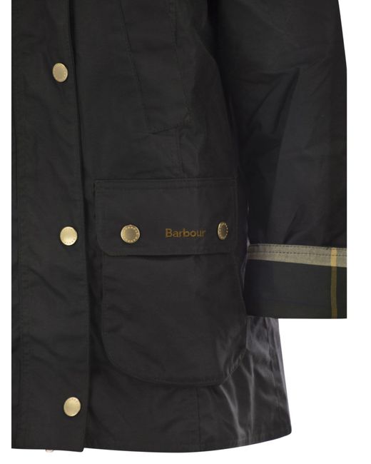 Barbour Black Modern Beadnell Waxed Jacket