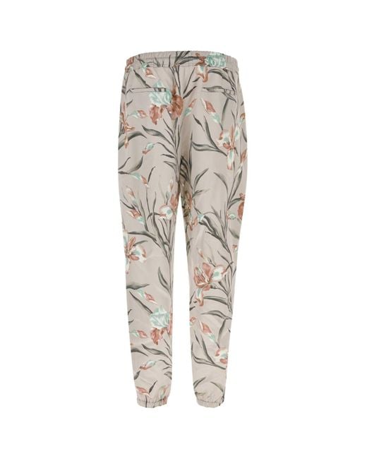 Saint Laurent Gray Printed Satin Pant for men