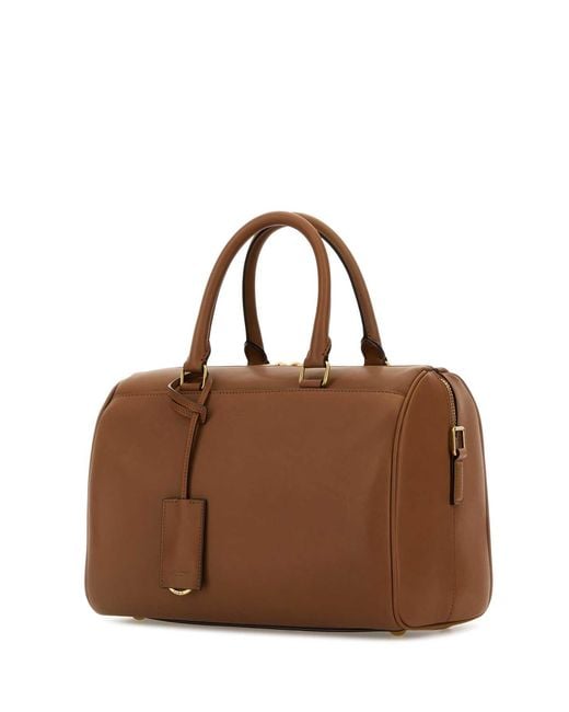 Saint Laurent Brown Caramel Leather Handbag