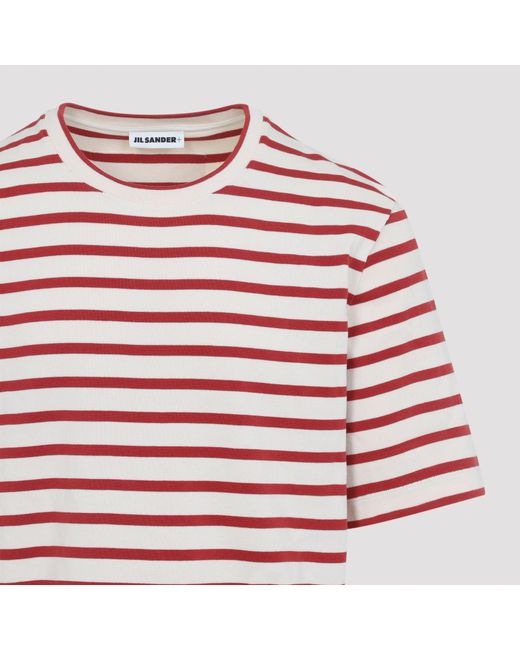 Jil Sander Red Cotton T-Shirt