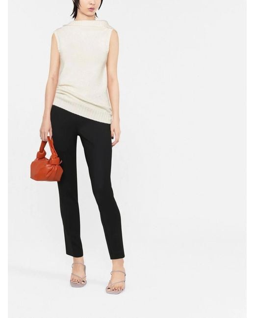 P.A.R.O.S.H. Black P.A.R.O..H. Mid-Rise Tapered Virgin Wool Trousers