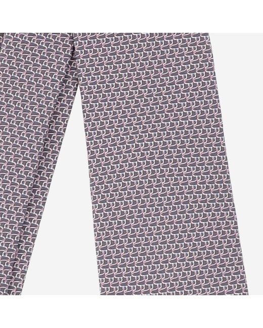 Ferragamo Purple Silk Tie With Geometric Pattern for men