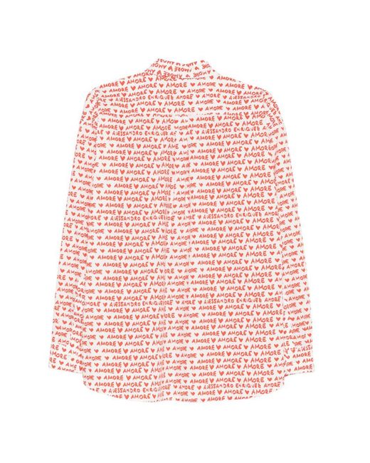 ALESSANDRO ENRIQUEZ Pink Printed Cotton Shirt