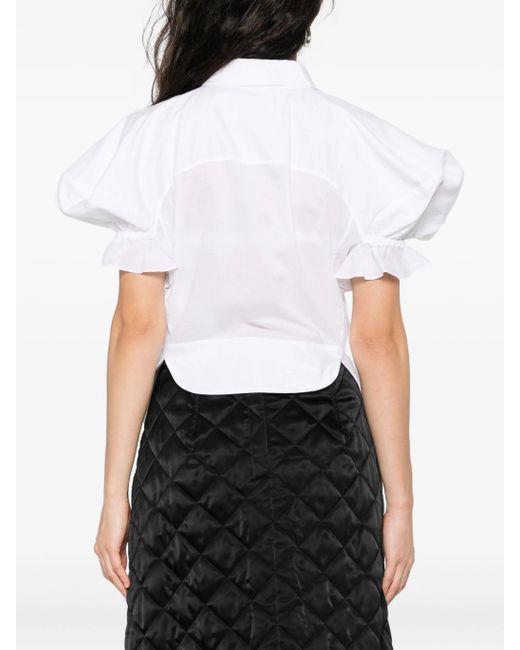 Vivienne Westwood Blouse Met Pofmouwen En Kraag in het White