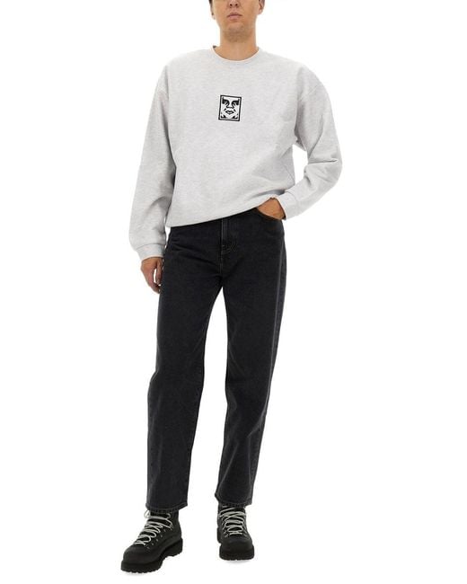 Obey White Sweatshirt With Logo for men