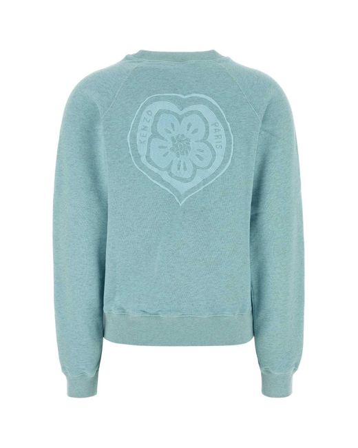 KENZO Blue Melange Light- Cotton Sweatshirt