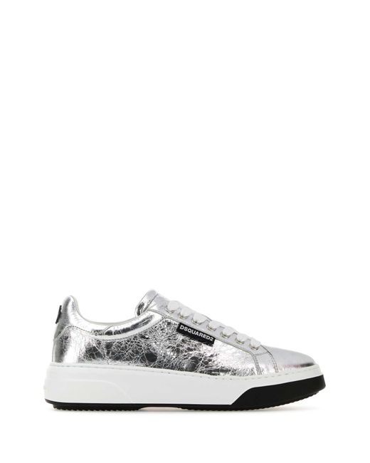 DSquared² White Dsquared Leather Bumper Sneakers