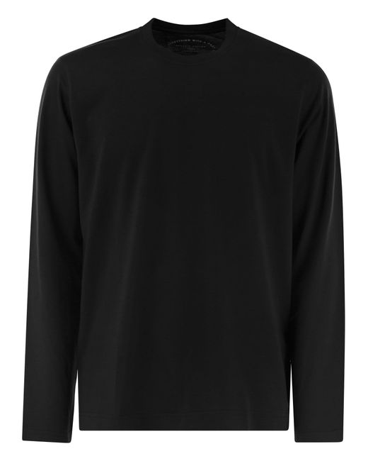 Fedeli Black Giza Cotton Crew Neck T Shirt for men