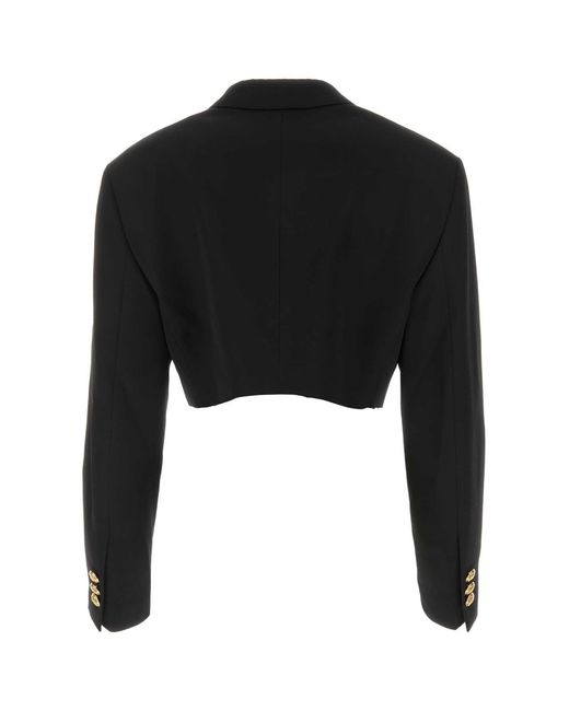Palm Angels Black Polyester Blend Boyfriend Blazer