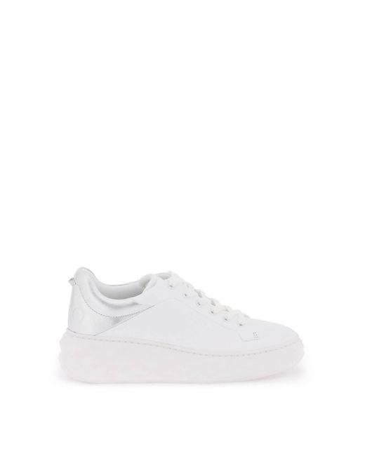 Sneakers Diamond Maxi/F Ii di Jimmy Choo in White