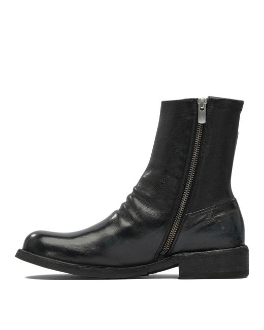 Officine Creative Legrand Leren Enkellaarzen in het Black