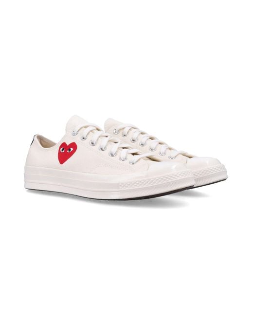 Comme des Garçons Pink Small Heart Low Top