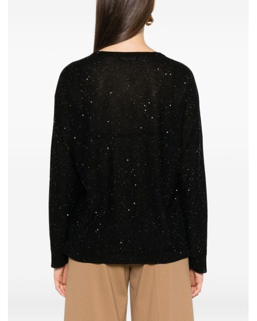 Fabiana Filippi Black Wolle gegen Nackenpullover