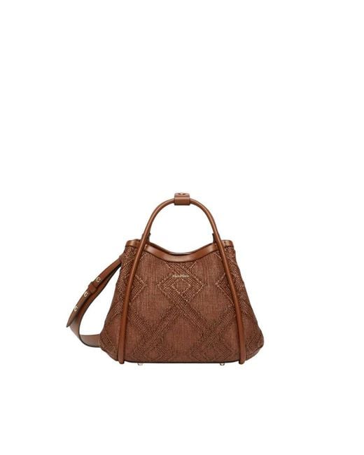 Max Mara Brown Extra Small Marine Bag