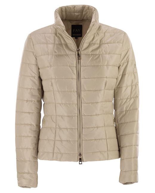 Fay 3 In 1 Dubbelzijdige Wol En Kasjmier Cape in het Natural