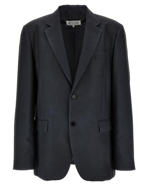 Maison Margiela Black Mohair Wool Blazer for men