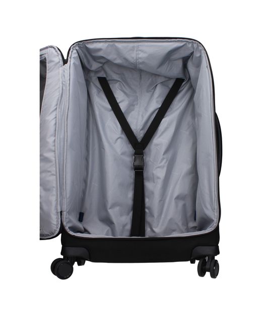 Piquadro Black Fabric Trolley