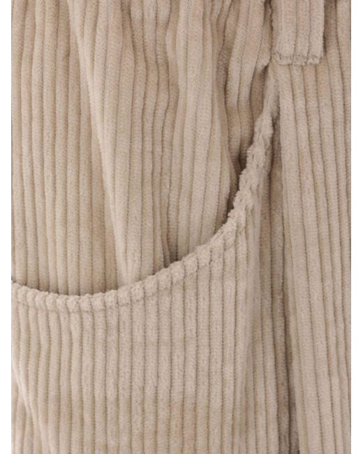 Counduroy Velvet Baggy Baggy Brunello Cucinelli en coloris Natural
